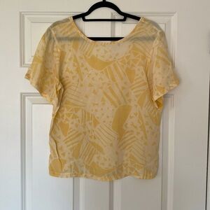 Vintage printed silk blouse